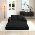 Sofa Bed Sleeper Sofa With 2 Pillows Black Upholstered Sofa Couch Loveseat 2 Seater Sofa Couch With Armrests