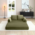Sofa Bed Sleeper Sofa With 2 Pillows Upholstered Sofa Couch Green Loveseat 2 Seater Sofa Couch With Armrests