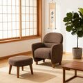 Sofa Chair Leisure Chair With Removable Ottoman Brown Side Chair Club Chair Upholstered Chair Office Chair