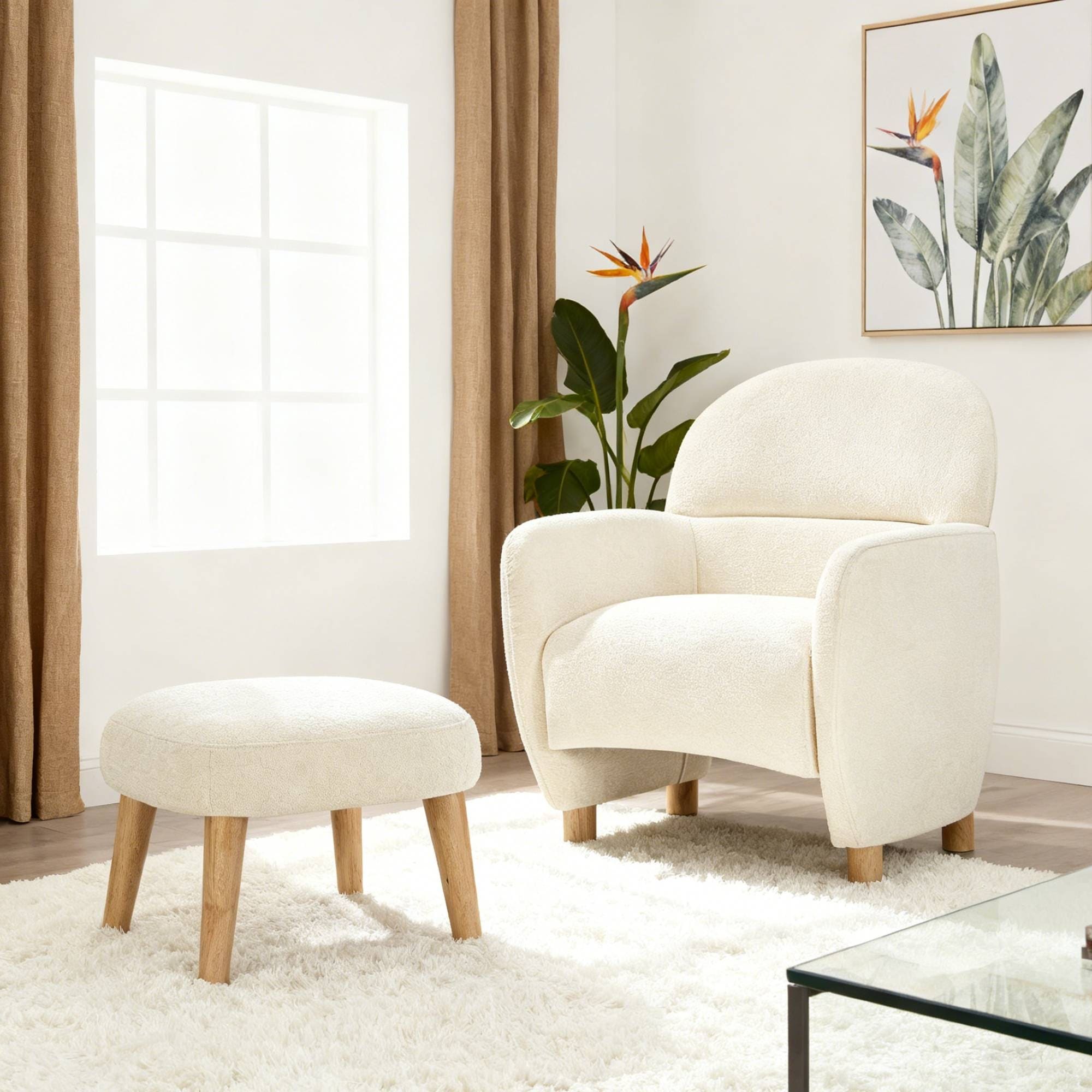 Sofa Chair Leisure Chair With Removable Ottoman Side Chair Club Chair Upholstered Chair Office Chair