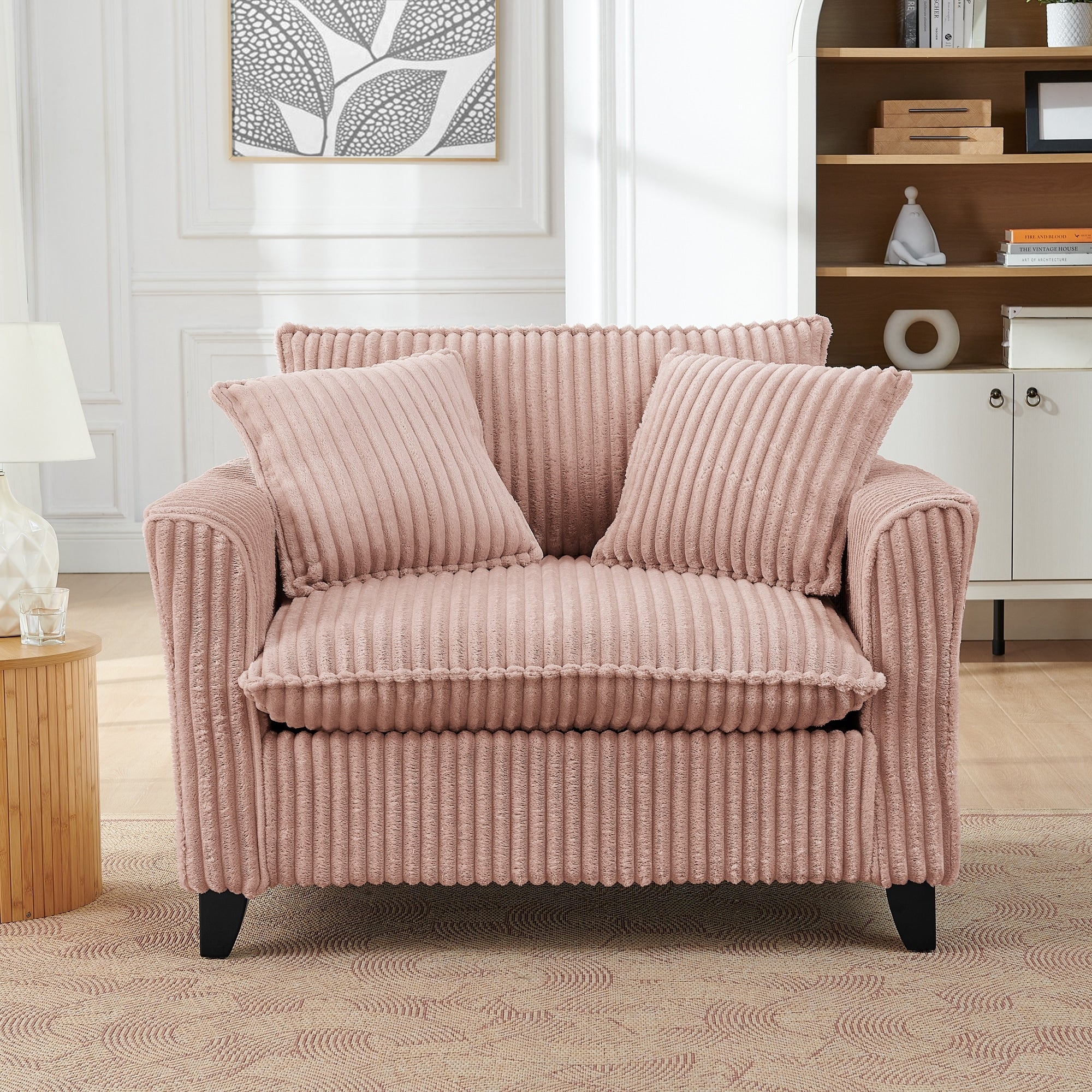 Sofa Side Chair Pink Accent Chair Vanity Chair For Living Room Upholstered Chair Arm Chair Reading Chair