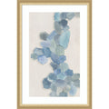 Soft Blue Mosaic Cascade By Hannah Dawson Wood Framed Wall Art Print