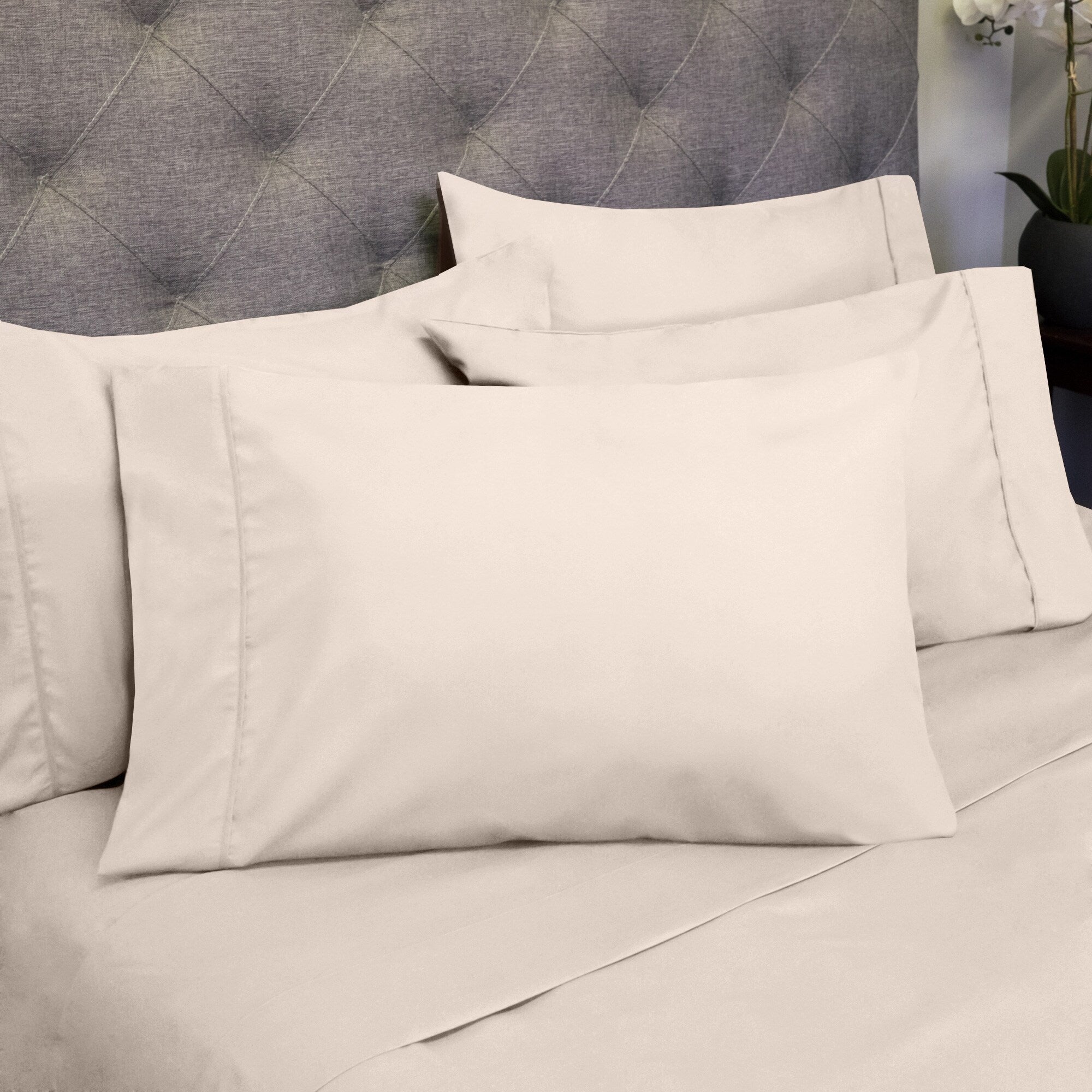 Soft Microfiber 7 Piece Split King Sheet Set