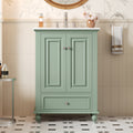 Soft Closing Doors Bathroom Vanity Cabinet With Ceramic Sink