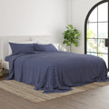 Merit Linens 4 Piece Premium Quatrefoil Pattern Bed Sheet Set