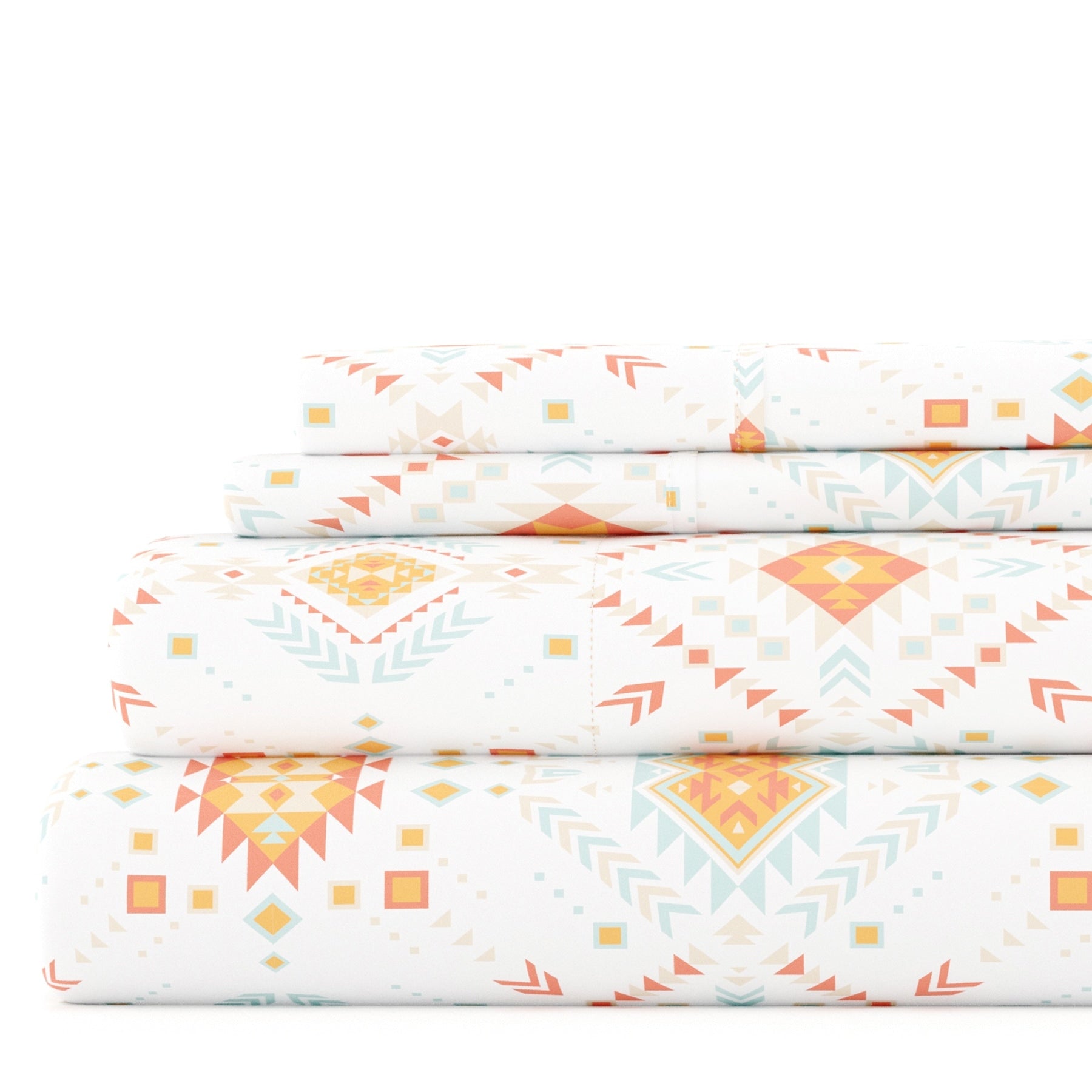 Merit Linens Premium Ultra Soft Aztec Dreams Pattern 4 Piece Bed Sheet Set
