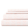 Merit Linens Premium Ultra Soft Classic In Pink Pattern 4 Piece Bed Sheet Set