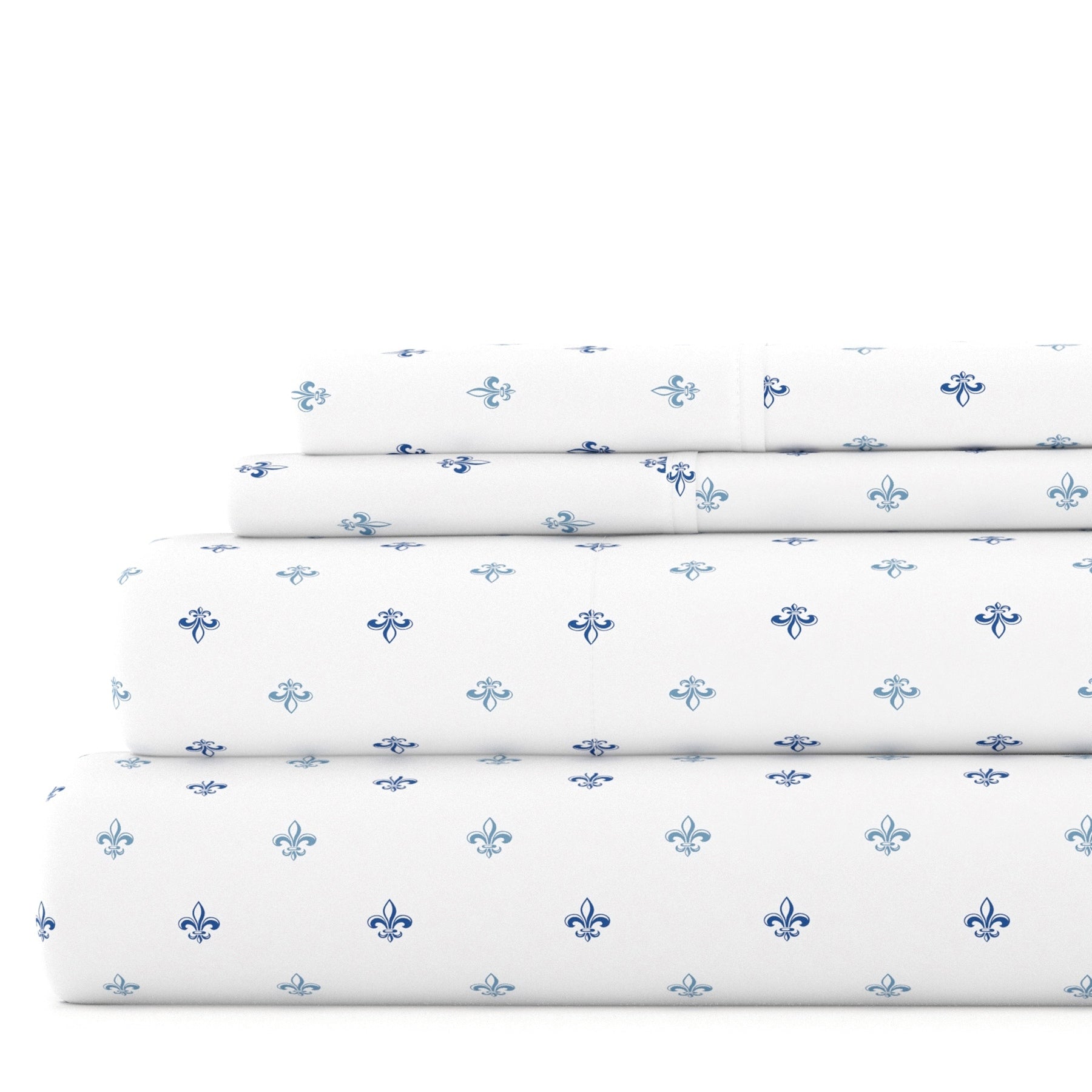 Merit Linens Premium Ultra Soft Lily Pattern 4 Piece Bed Sheet Set