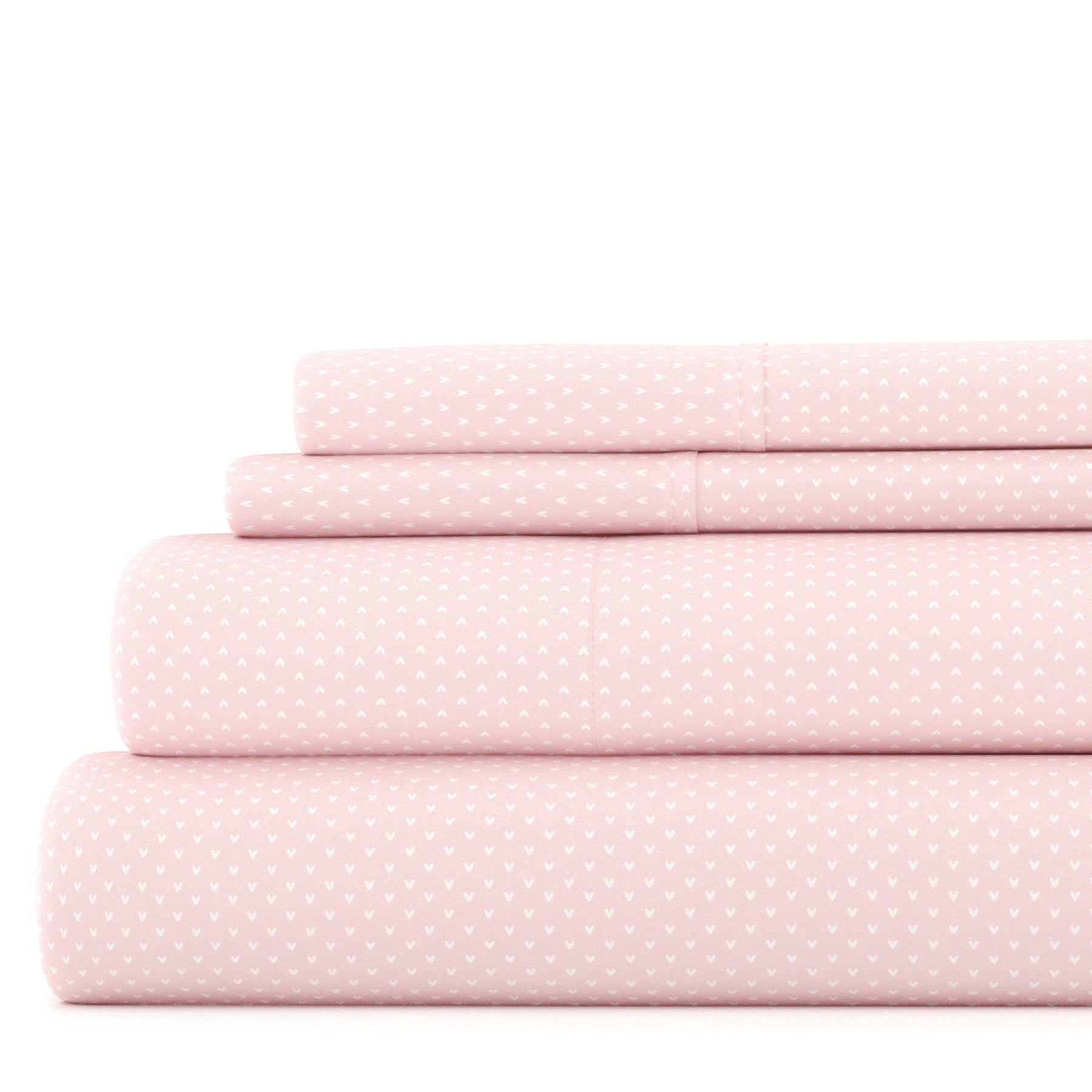 Merit Linens Premium Ultra Soft My Heart Pattern 4 Piece Bed Sheet Set