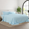 Merit Linens Puffed Chevron Pattern 4 Piece Bed Sheet Set