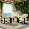 Soft Pet Fabric Modular Patio Set Iron Frame Thick Removable Cushions Multiple Configurations Beige Grey