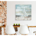 Soft Sail Ii Gallery Wrapped Canvas Yellow Blue Green Red Black White