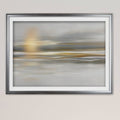 Soft Sea Premium Framed Print Grey Yellow Blue Green White Black Red