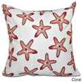 Soft Starfish White Geometric Print 18 Inch Throw Pillow