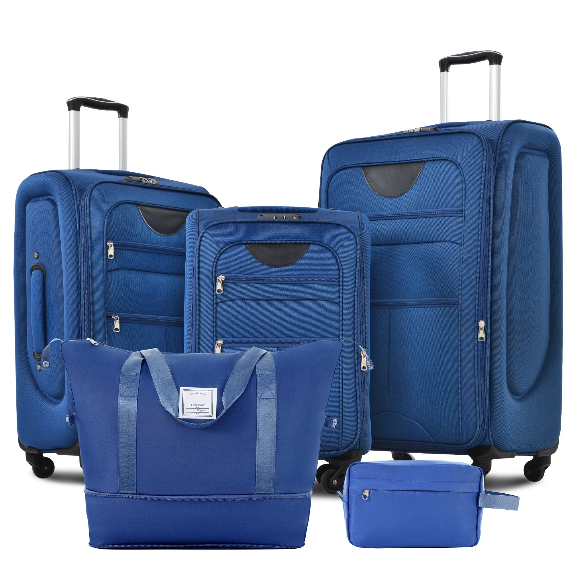 Softside Luggage Expandable 3 Piece Set Suitcase With Duffel Bag Lightweight Luggage Travel Set 22In 26In 30 In