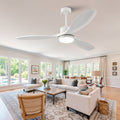 Sofucor 42 52 Inch Ceiling Fan With Light 3 Abs Blades Remote Control Reversible Dc Motor With Dimmable Led