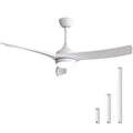 Sofucor 52 Inch Ceiling Fan With Light Remote Control Airflow 6000Cfm 3 Timer With Abs 3 Blades Reversible Dc Motor