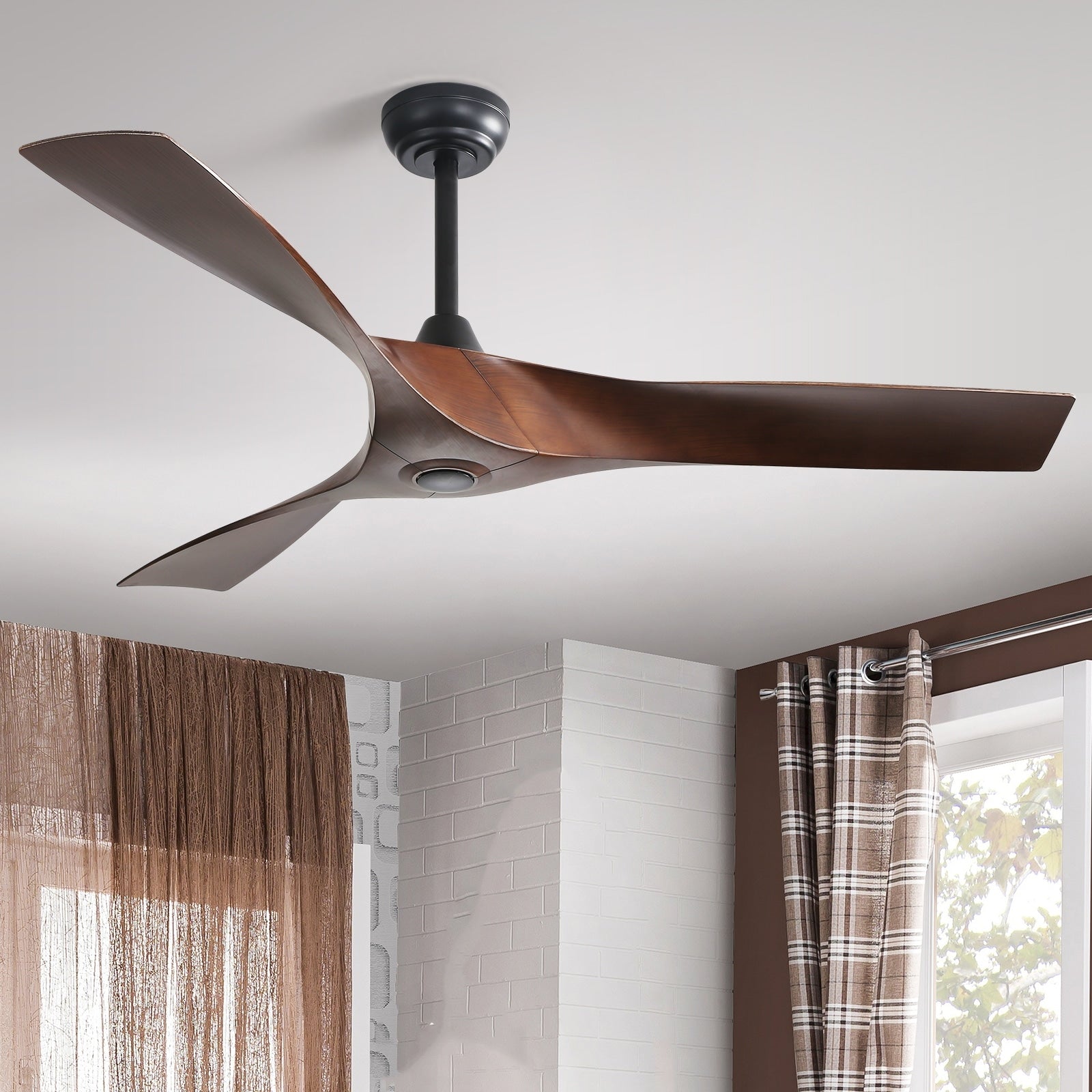 Sofucor 52 Inch Modern Minimalist Style Indoor Ceiling Fan With Remote Control Without Light 52Inch