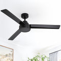 Sofucor 52Inch Ceiling Fan With Remote No Light Indoor Outdoor 6 Speed With 3 Abs Blades Farmhouse Quiet Reversible Dc Motor