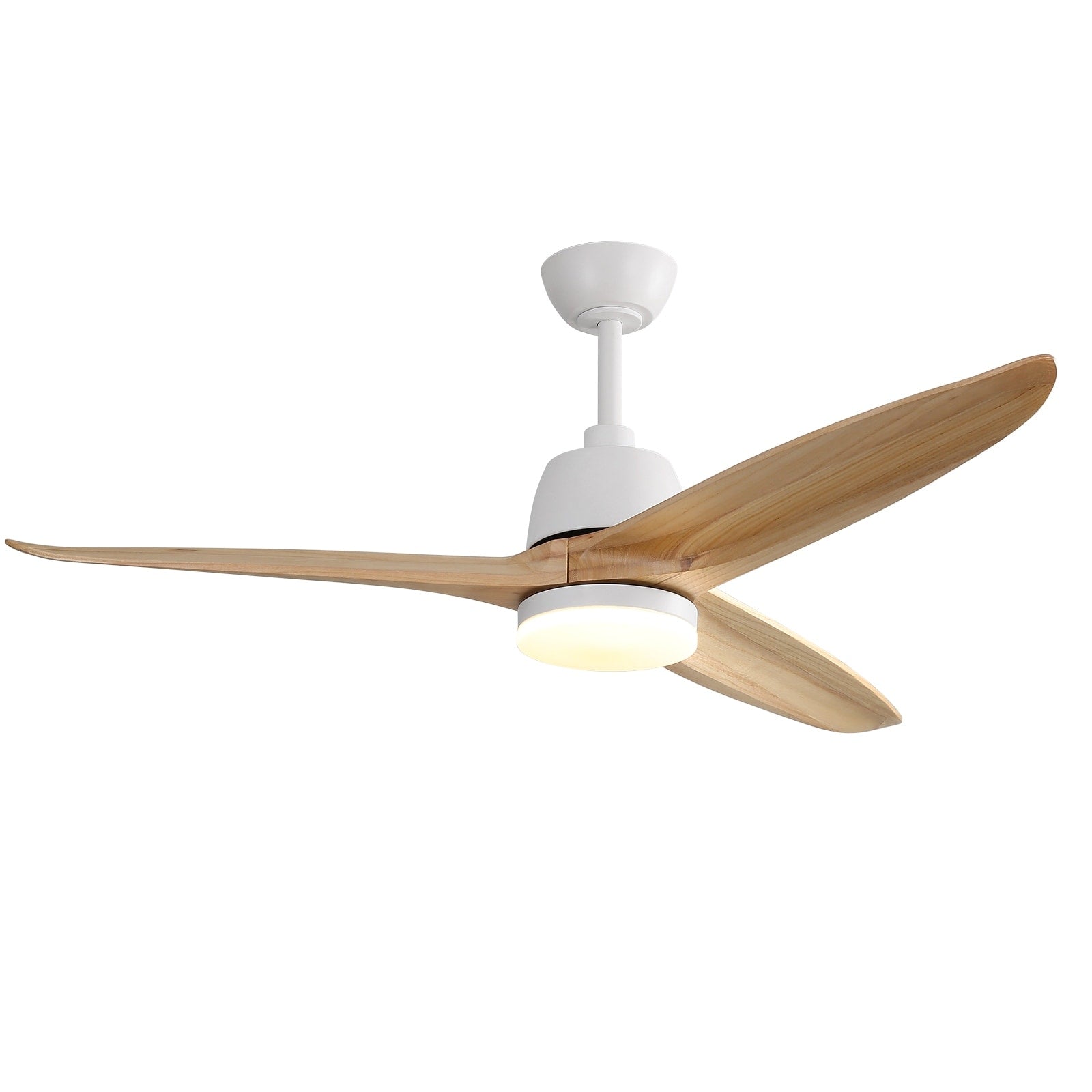 Sofucor 56 Inch Ceiling Fans With Light Remote Control 3 Solid Wood Blades Farmhouse Large Airflow 56 Inches