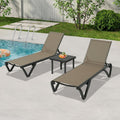 Sofucor Patio Chaise Lounge Outdoor Aluminum Polypropylene Chair With Adjustable Backrest Poolside Sunbathing Chair