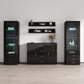 Soho 3 Modern Wall Unit Entertainment Center With 16 Color Led Lights