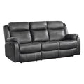 Soho Double Lay Flat Reclining Sofa With Center Drop Down Cup Holders