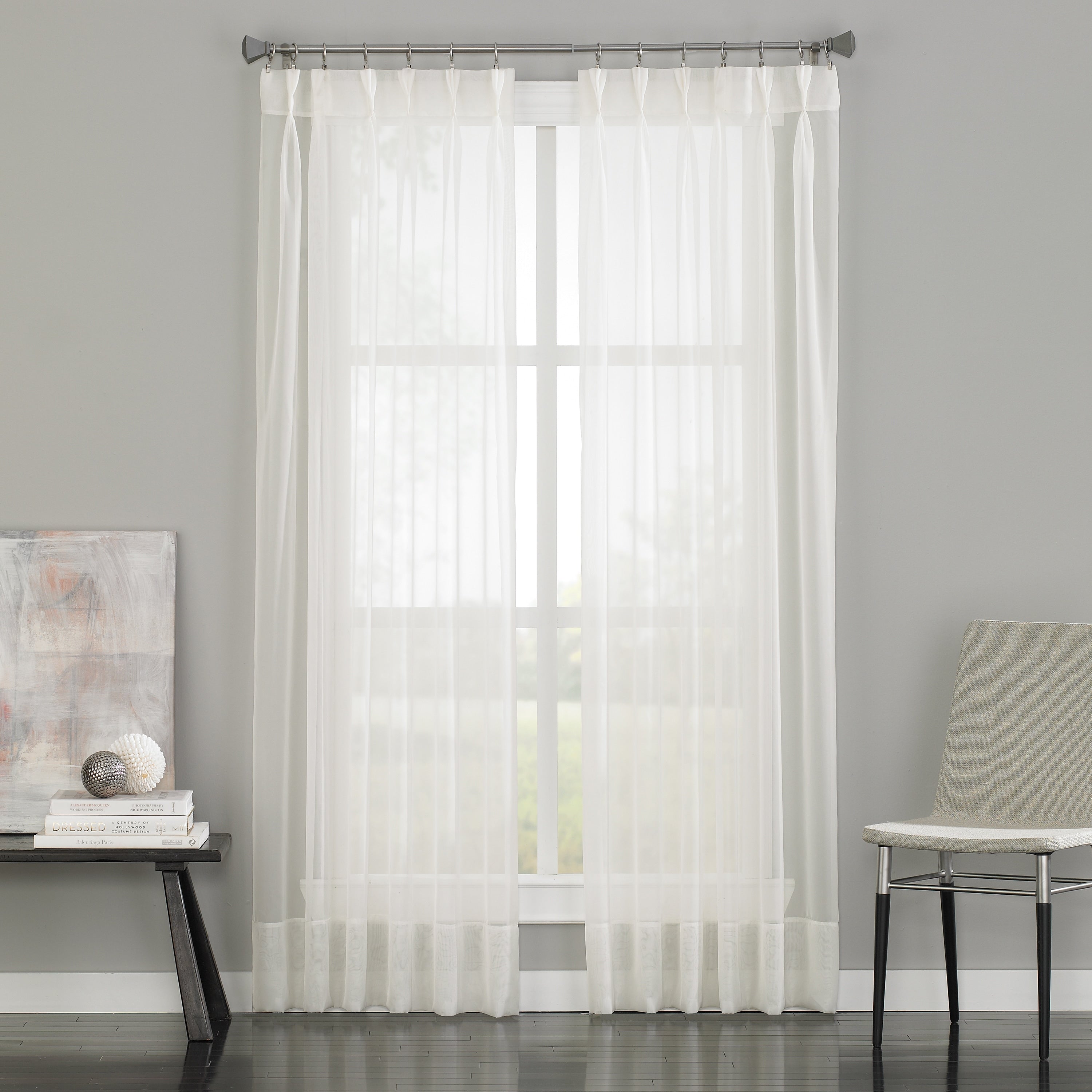 Soho Sheer Pinch Pleat Back Tab Single Curtain Panel