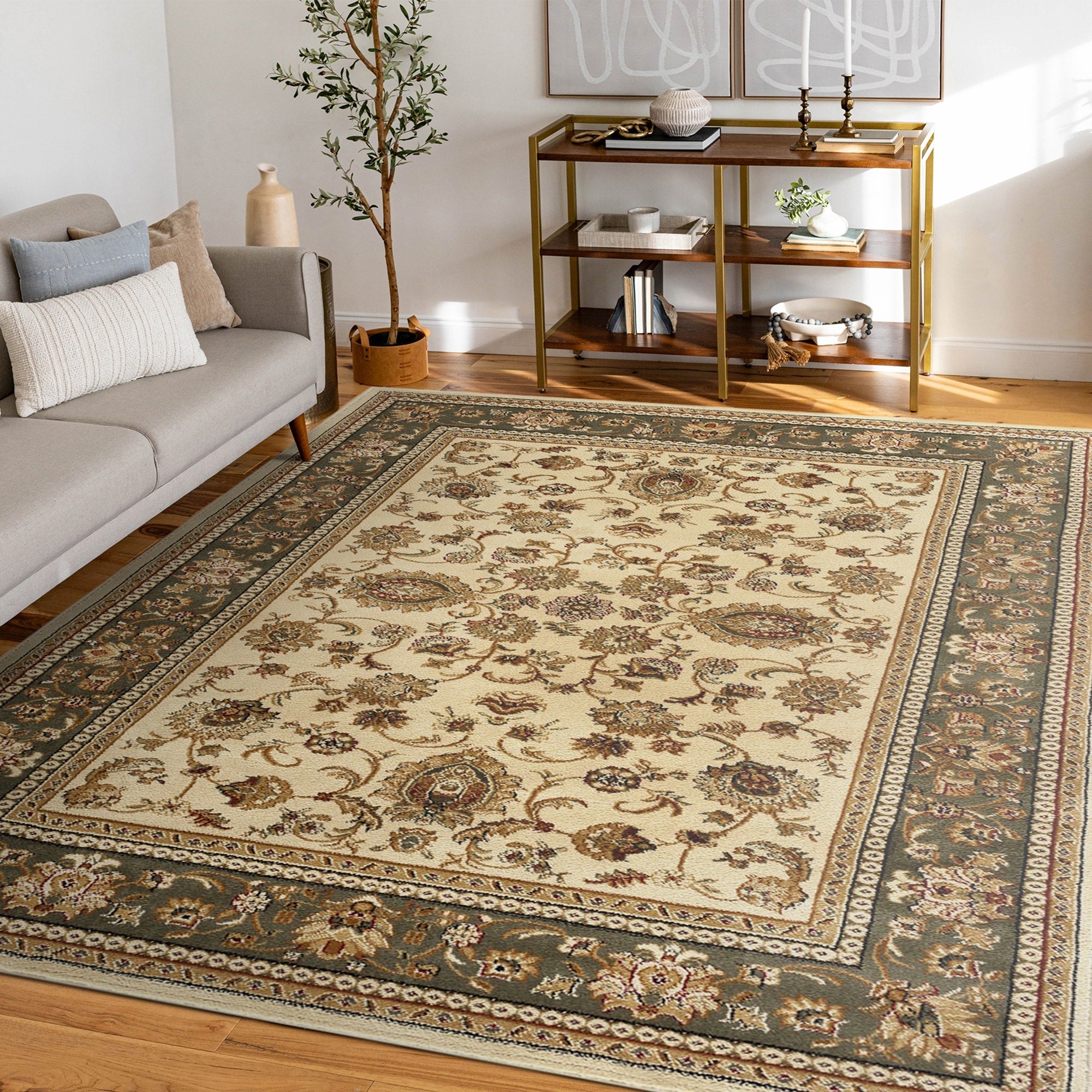 Alise Rugs Soho Traditional Oriental Oval Area Rug