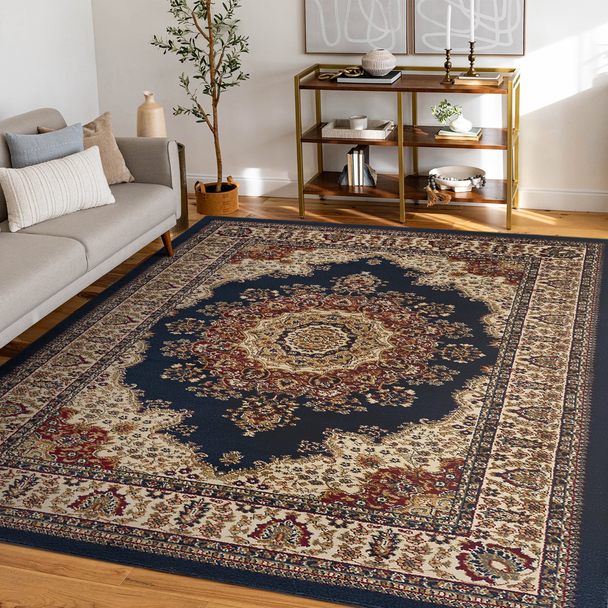 Alise Rugs Soho Transitional Border Area Rug 106 X 146