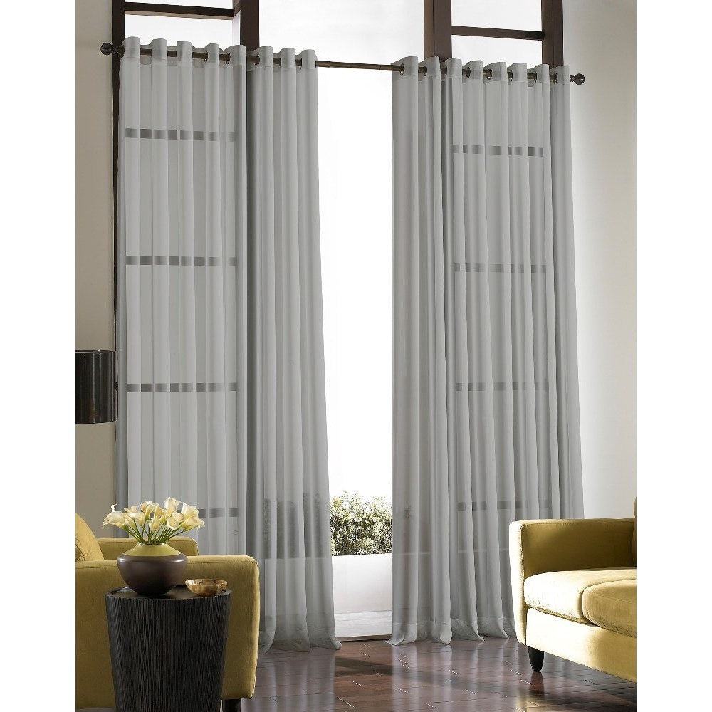 Soho Voile Lightweight Sheer Grommet Long Length Curtain Panel