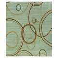 Soho Hand Knotted New Zealand Wool Light Blue Green Area Rug