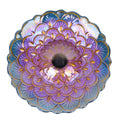 Solar Floral Glass Bird Bath With Stand