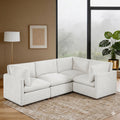 Solara 103.5 4 Piece Modular Sectional Sofa With Reversible Cushions