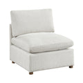 Solara 32.5 Chenille Armless Chair With Reversible Cushions