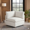 Solara 35.5 Chenille Corner Seat With Reversible Cushions