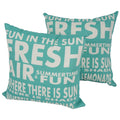 Solarium Fun In The Sun 17 Inch Indoor Outdoor Throw Pillows Set Of 2
