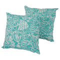 Solarium Maritime Sea 17 Inch Indoor Outdoor Throw Pillows Set Of 2