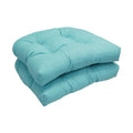 Solarium Shades Of Blue 19 Inch U Shape Cushion Set Of 2