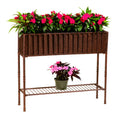 Solera Floor Planter With Tin Liner And Shelf