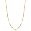 Solid 14K Gold Filled 3.3 Mm Oval Link Chain Necklace For Men And Women 16 18 20 24 Or 30 Inches