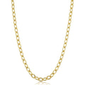 Solid 14K Gold Filled 5.1 Mm Oval Link Chain Necklace For Men And Women 16 18 20 24 Or 30 Inches