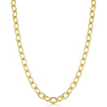 Solid 14K Gold Filled 6.8 Mm Oval Link Chain Necklace For Men And Women 16 18 20 24 Or 30 Inches