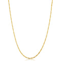 Solid 14K Yellow Gold Filled 1.7 Mm Singapore Chain Pendant Necklace For Women 16 30 Inches