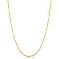Solid 14K Yellow Gold Filled 2 Mm Singapore Chain Pendant Necklace For Women 16 30 Inches