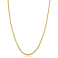 Solid 14K Yellow Gold Filled 2.4 Mm Franco Necklace For Men And Women