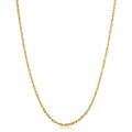 Solid 14K Yellow Gold Filled 2.4 Mm Double Cable Link Chain Necklace 16 18 20 24 Or 30 Inches