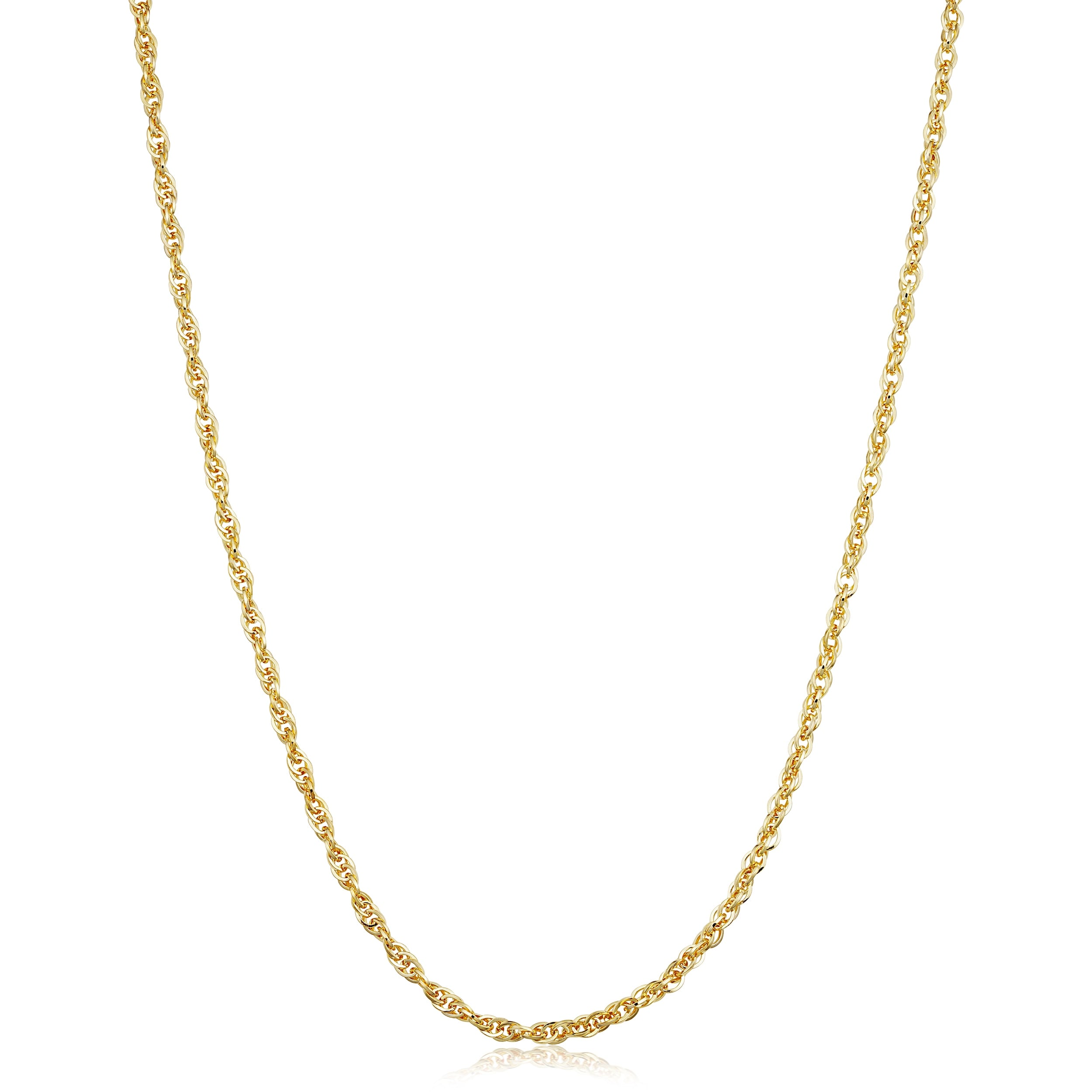 Solid 14K Yellow Gold Filled 2.4 Mm Double Cable Link Chain Necklace 16 18 20 24 Or 30 Inches