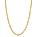 Solid 14K Yellow Gold Filled 4.3 Mm Double Curb Link Chain Necklace For Men And Women