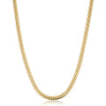 14K Yellow Gold Filled 4.75 Mm Bombay Curb Necklace For Men And Women